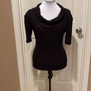 Derek Heart Short Sleeve Cowl Neck Top Size L